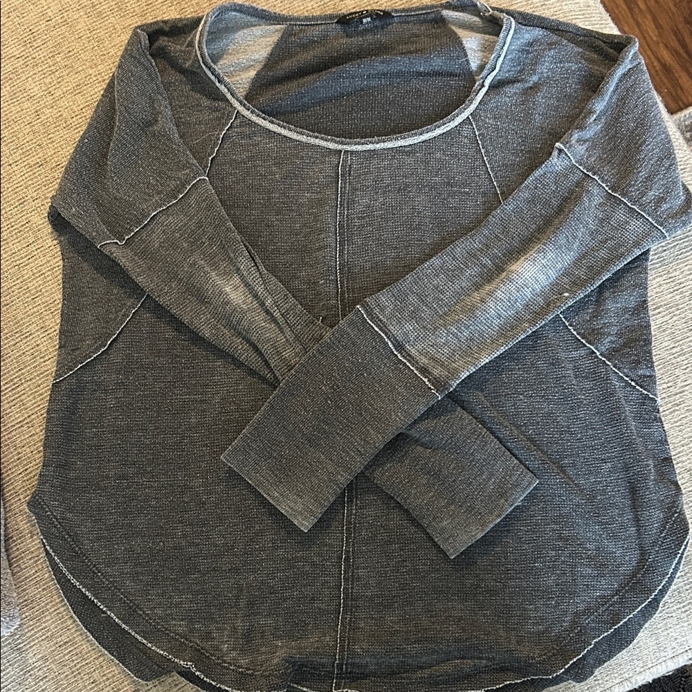 Lucky Brand Charcoal Knit Top